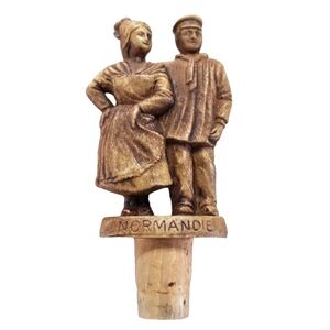 Normandie French Bottle‎ Stopper Resin Cork Topper Collectable Barware 4.…